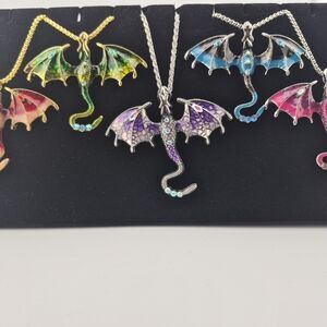 Dragon Wing Pendant Necklace Set